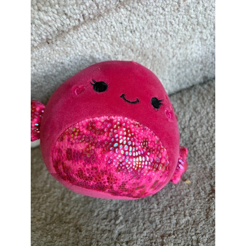 Original Squishmallows Pink Plush – Sparkly Sequin Accent – 7 Inch